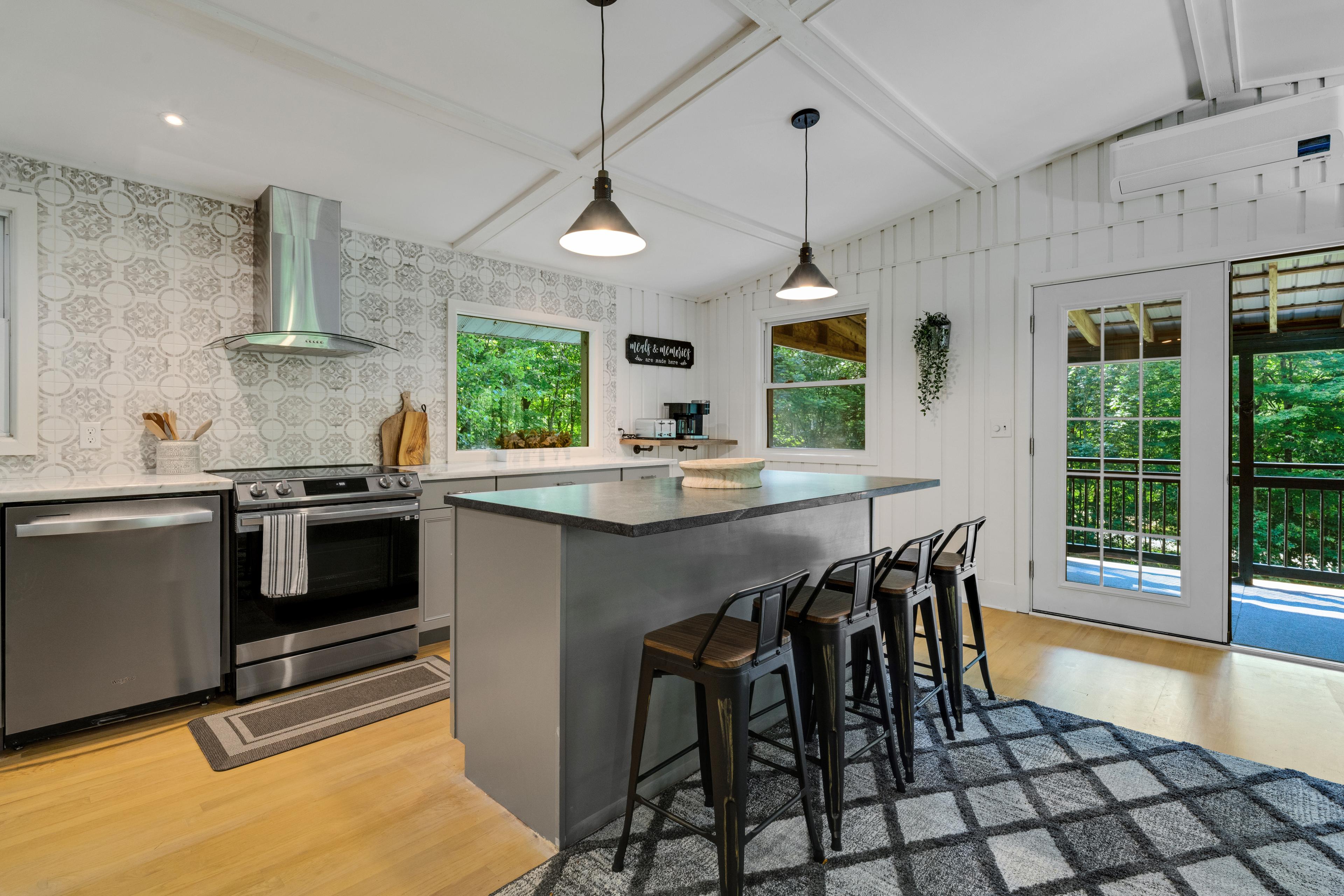 Chef's kitchen with island